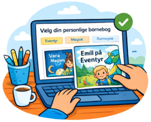 Step 1, vælg en personlig bog du ønsker at personliggøre